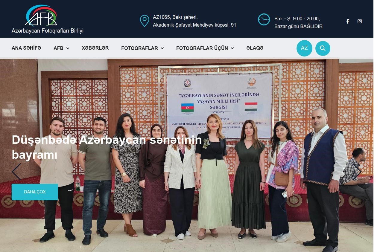 Azərbaycan Fotoqrafları Birliyinin yeni veb saytı – photographer.az – istifadəyə verildi